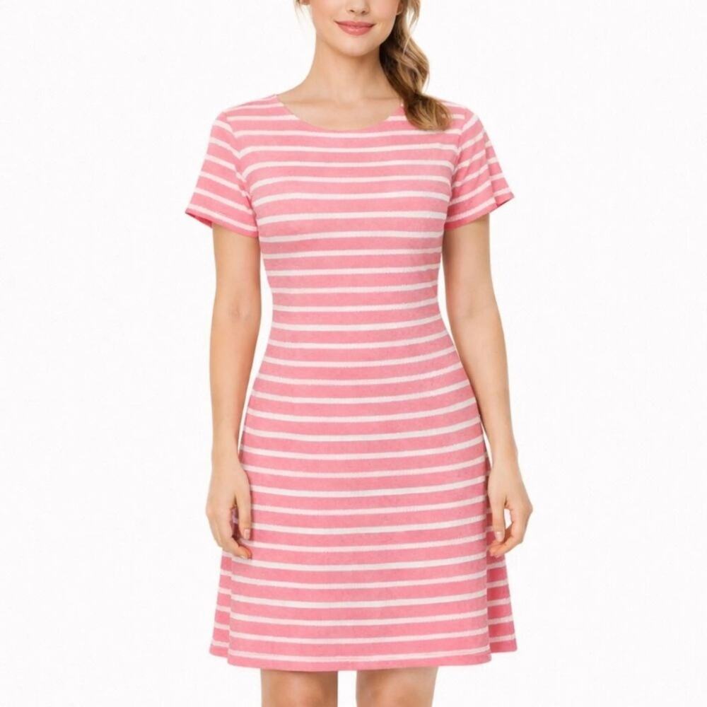 Sail To Sable Pink Striped Dress